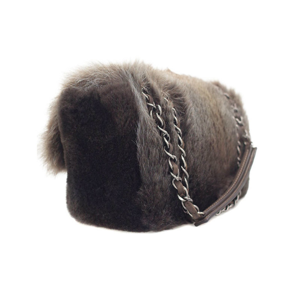 Chanel Shoulder Fur Chain Bag